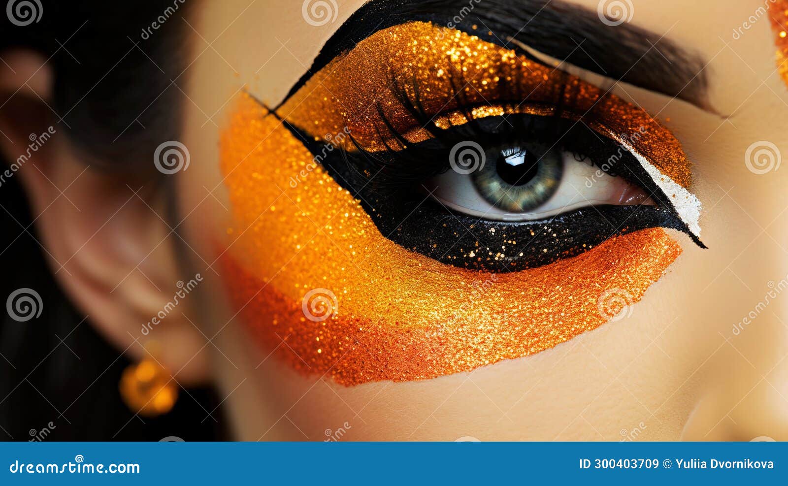 Premium AI Image  Anime makeup Pretty girl with bright makeup glitte  illustration AI generative