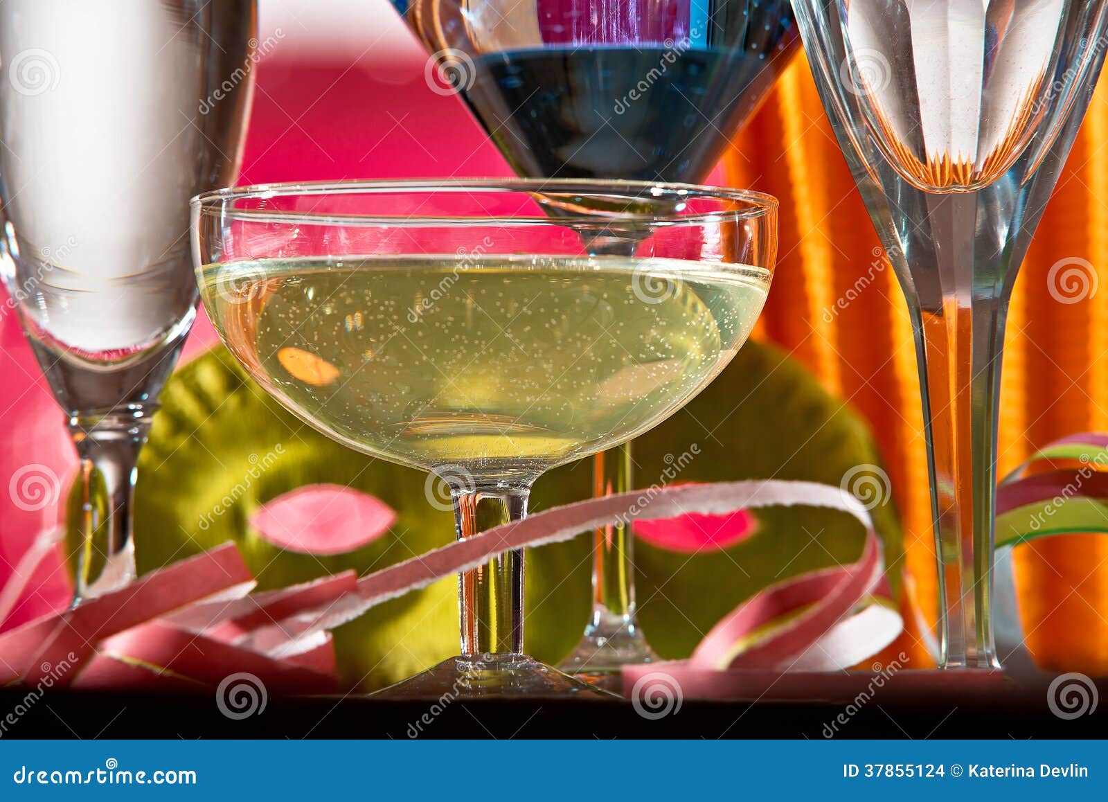Carnival Decoration with Wine Glass Stock Photo Image of lights