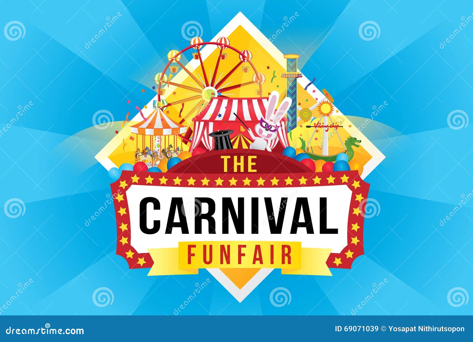 the carnival funfair and magic show