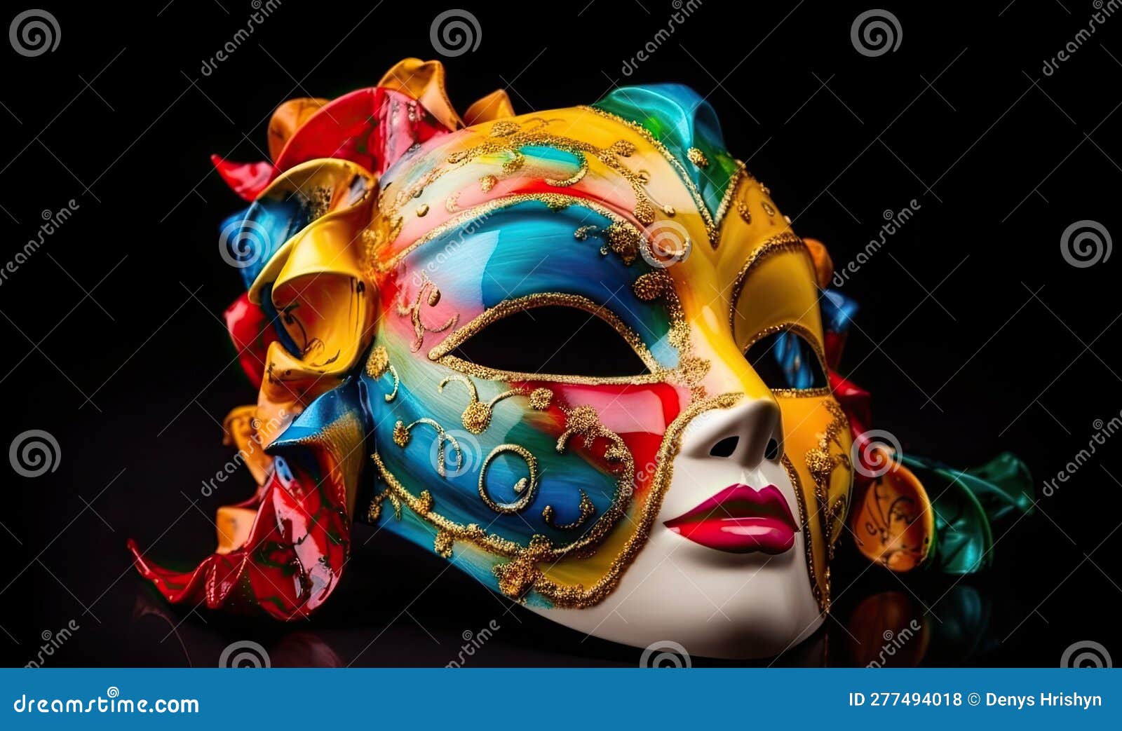 The Carnival Mask Was Decorated with Bright Colors Creating Using Generative  AI Stock Illustration - Illustration of artificial, festival: 277494018