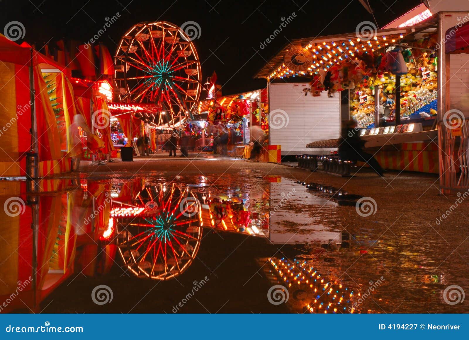 Carnival Reflections stock image. Image of booths, toys 4194227