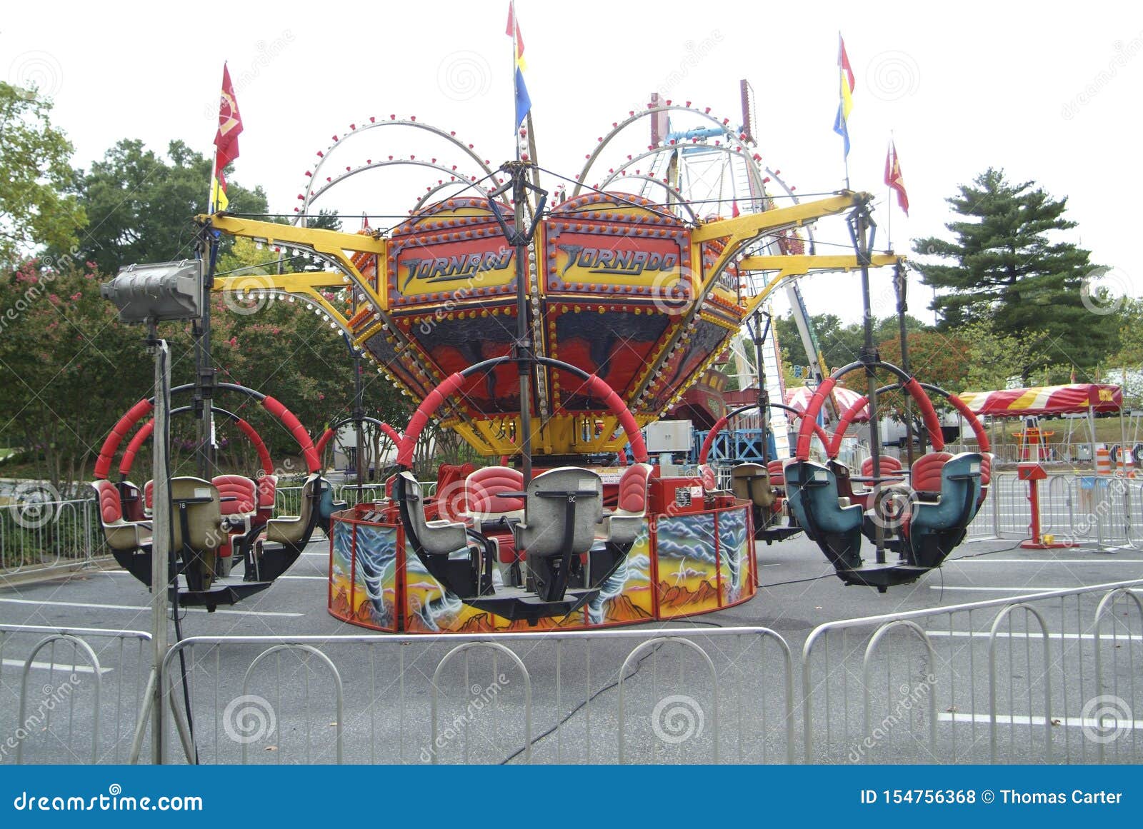 Carnival Ride Getting Prepared for Use Editorial Stock Photo - Image of ...