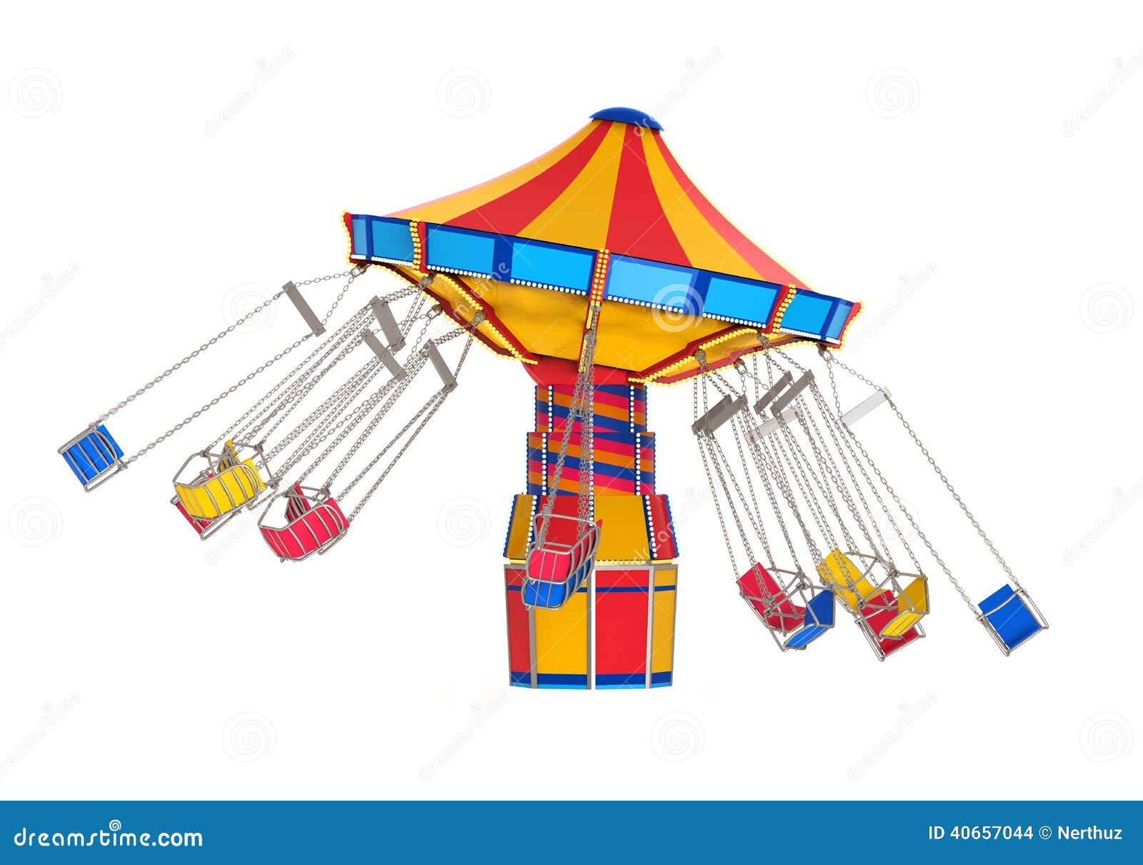 Carnival Swing Ride stock illustration. Illustration of background