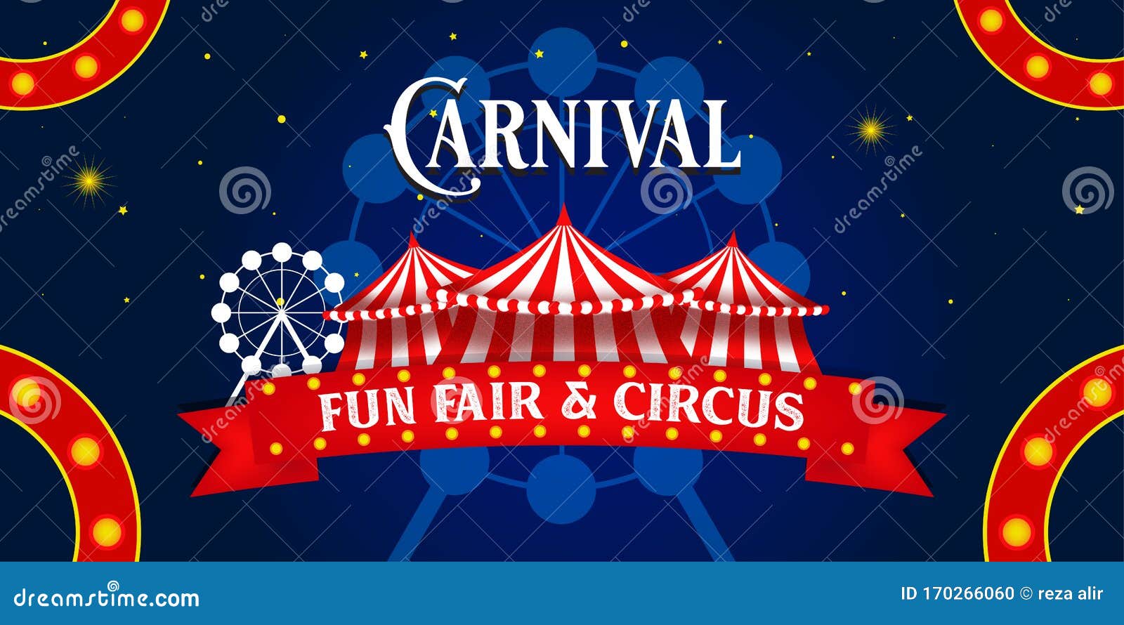 Funfair and carnival background Royalty Free Vector Image