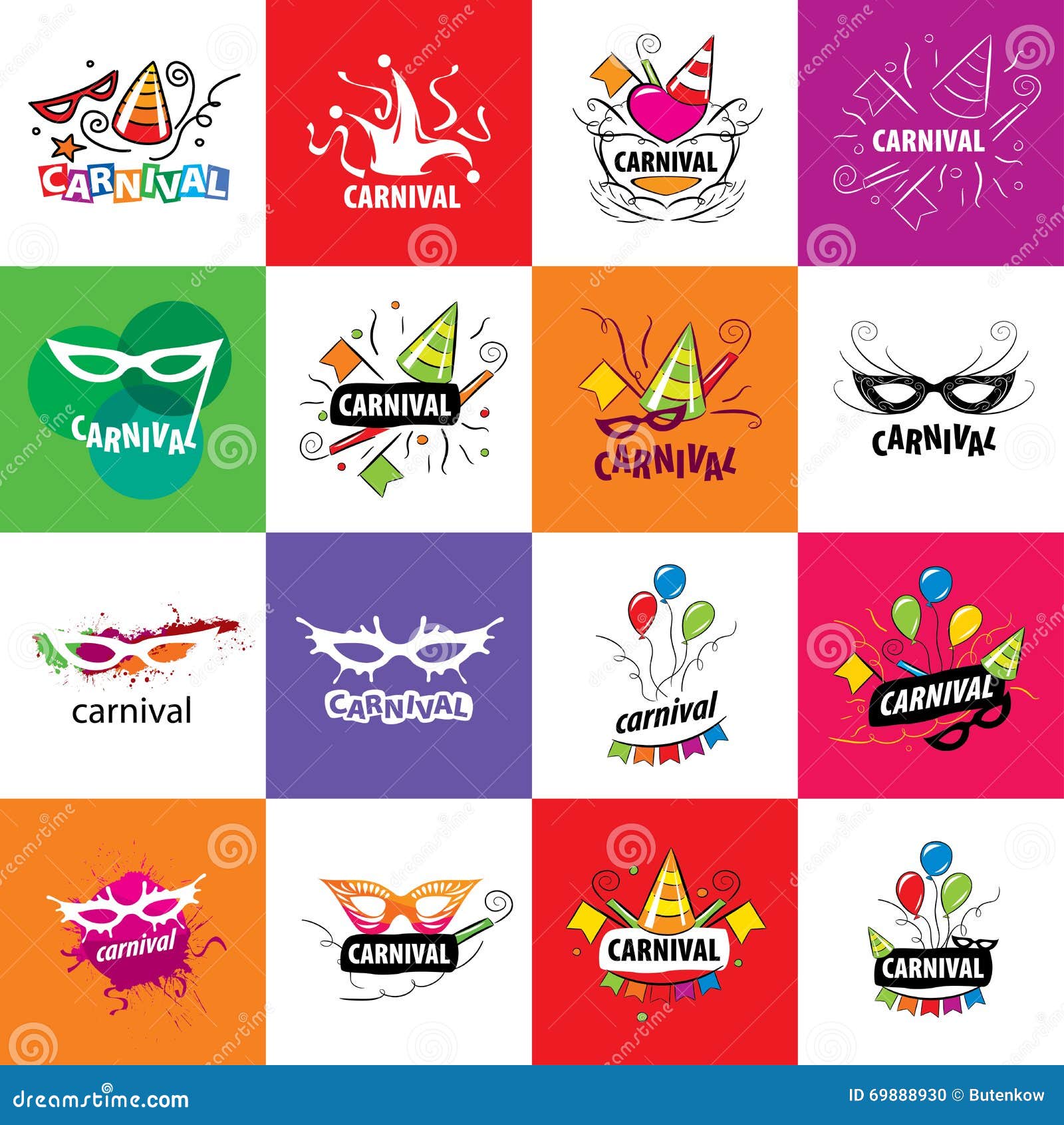 Carnival vector logo stock vector. Illustration of greeting 69888930