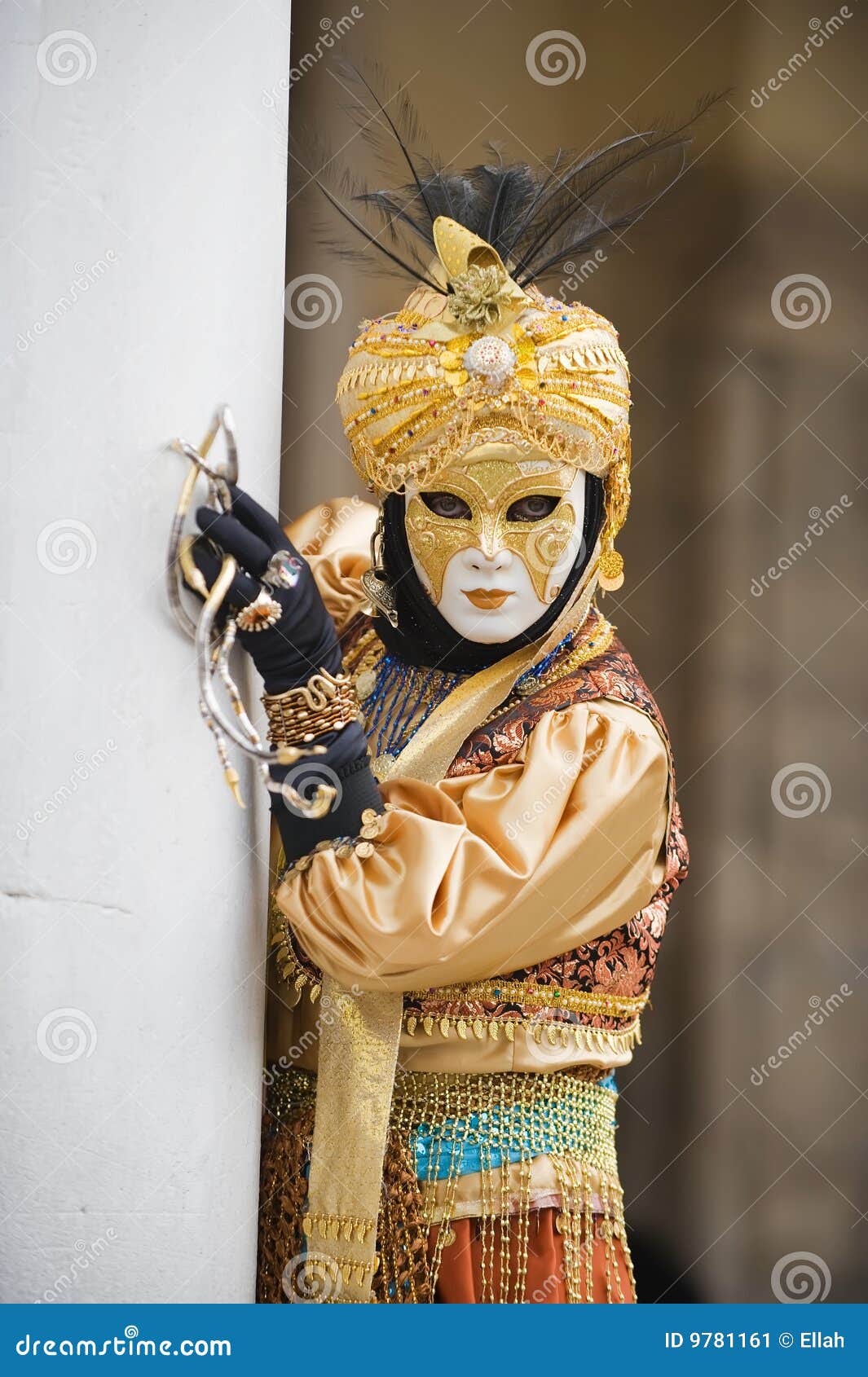 Carnival venice. Beautiful carnival mask outfit venice