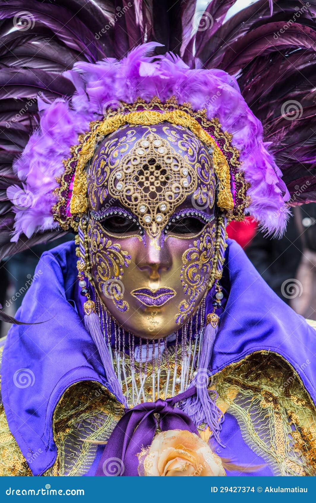 Carnival Venitien D Annecy 2013 - Purple Mask Stock Photo - Image of ...