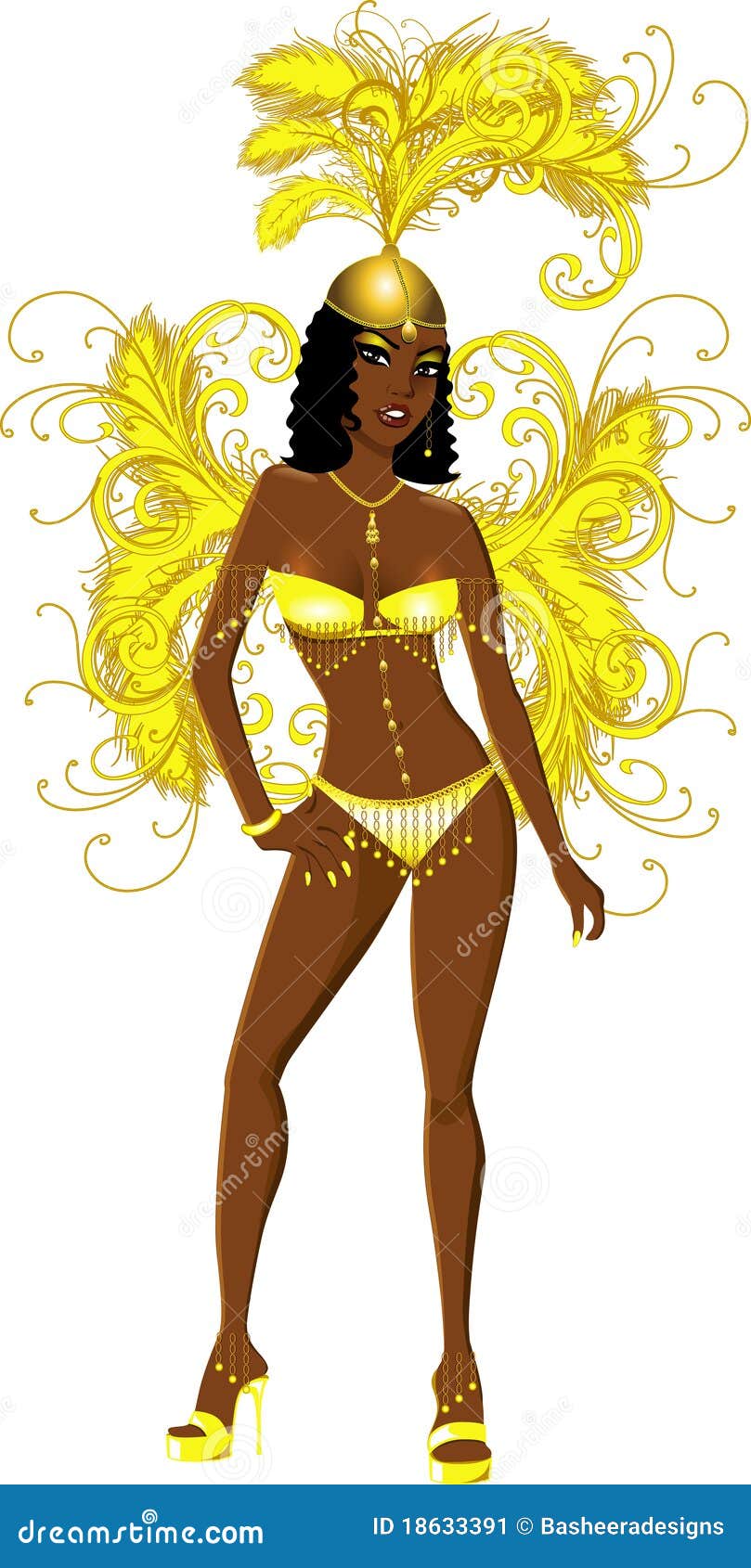 carnival yellow girl