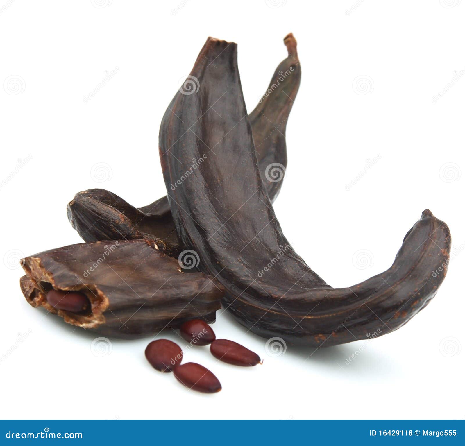 Carob pods stock photo. Image of ingredient, grain, tropical 16429118