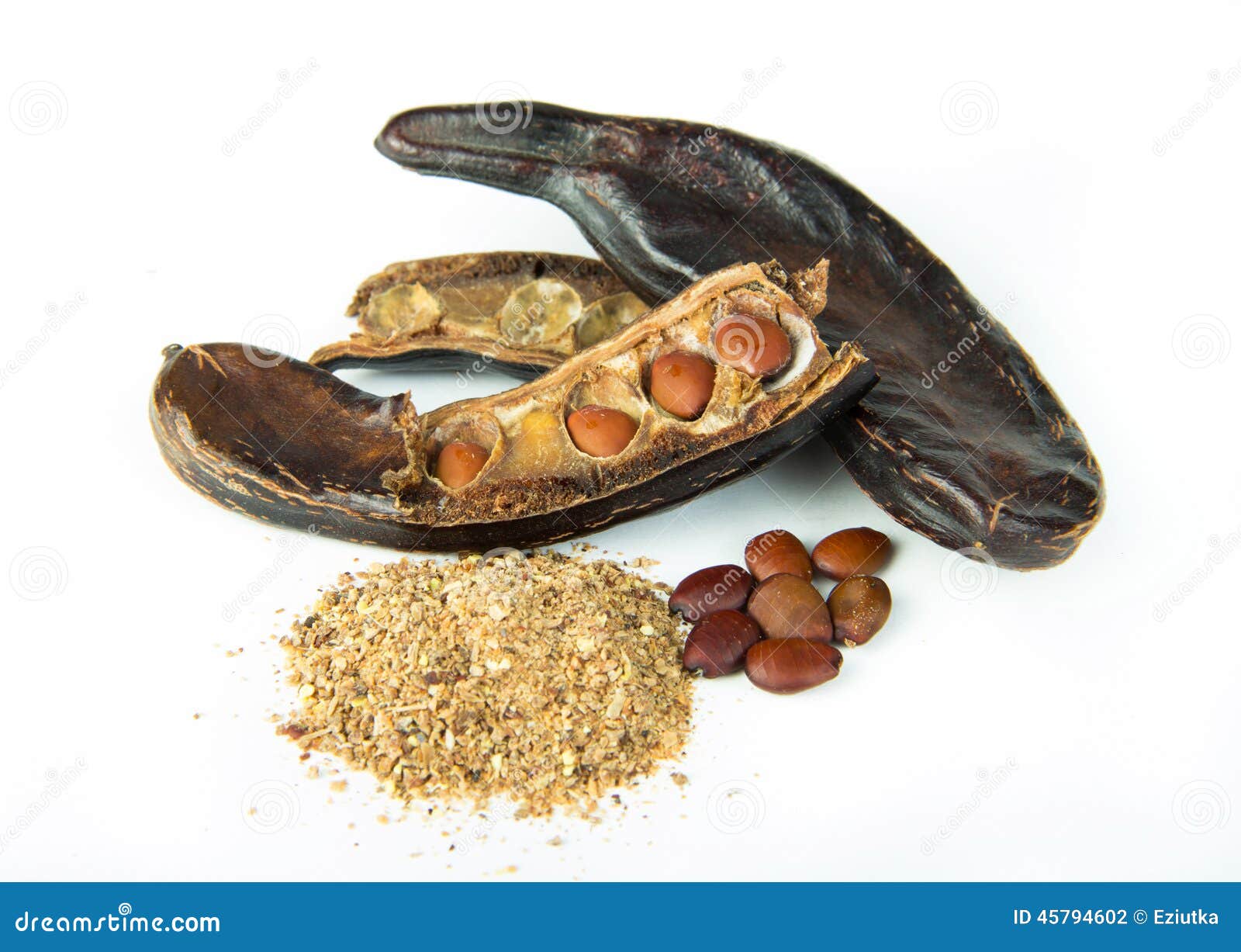Carob pods stock photo. Image of beans, white, grain 45794602