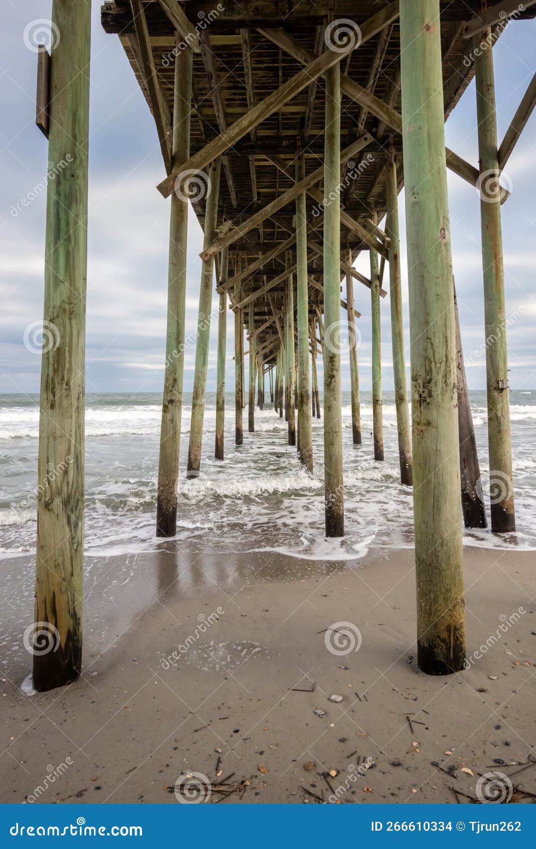 Carolina Beach Pier on the Atlantic Coast Stock Photo Image of beach