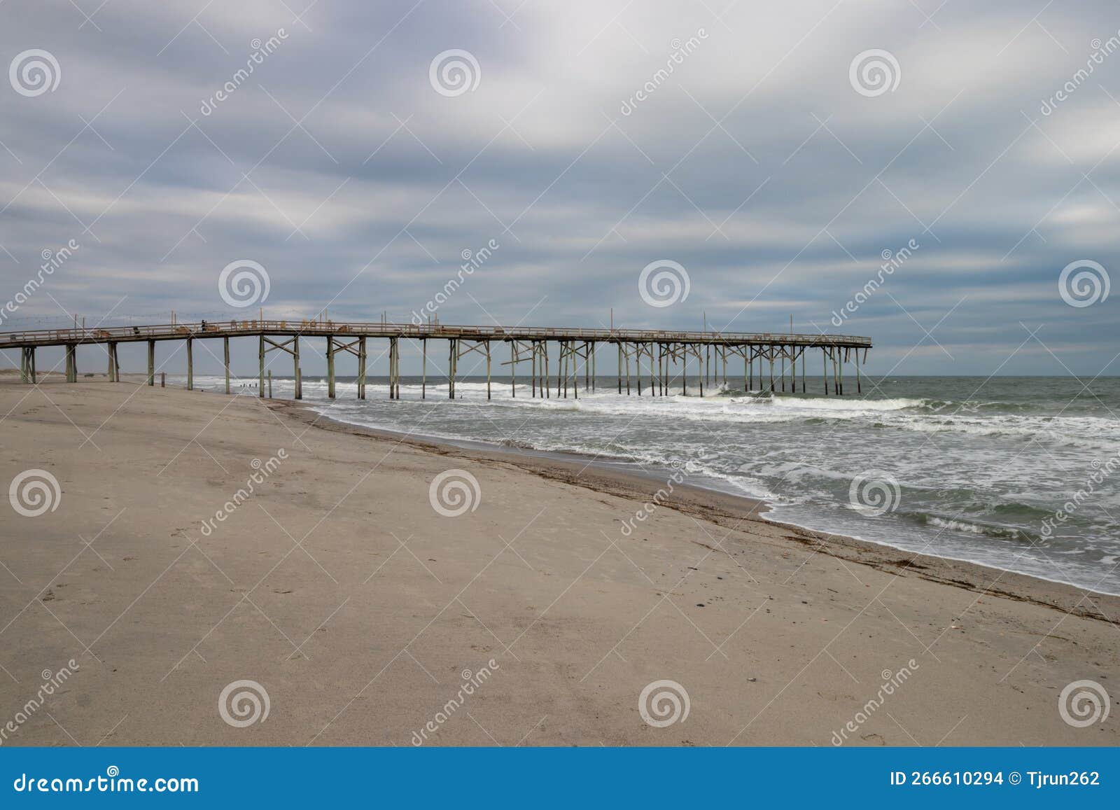Carolina Beach Pier on the Atlantic Coast Stock Photo Image of