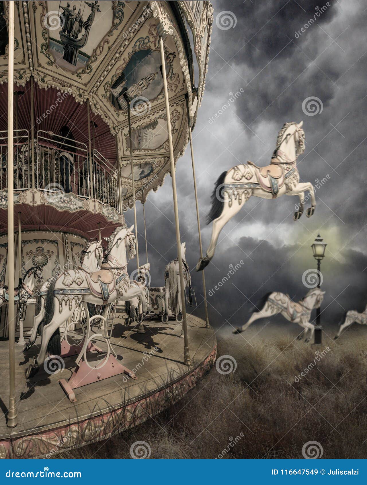Carousel Horses image. Image fairytale, - 116647549