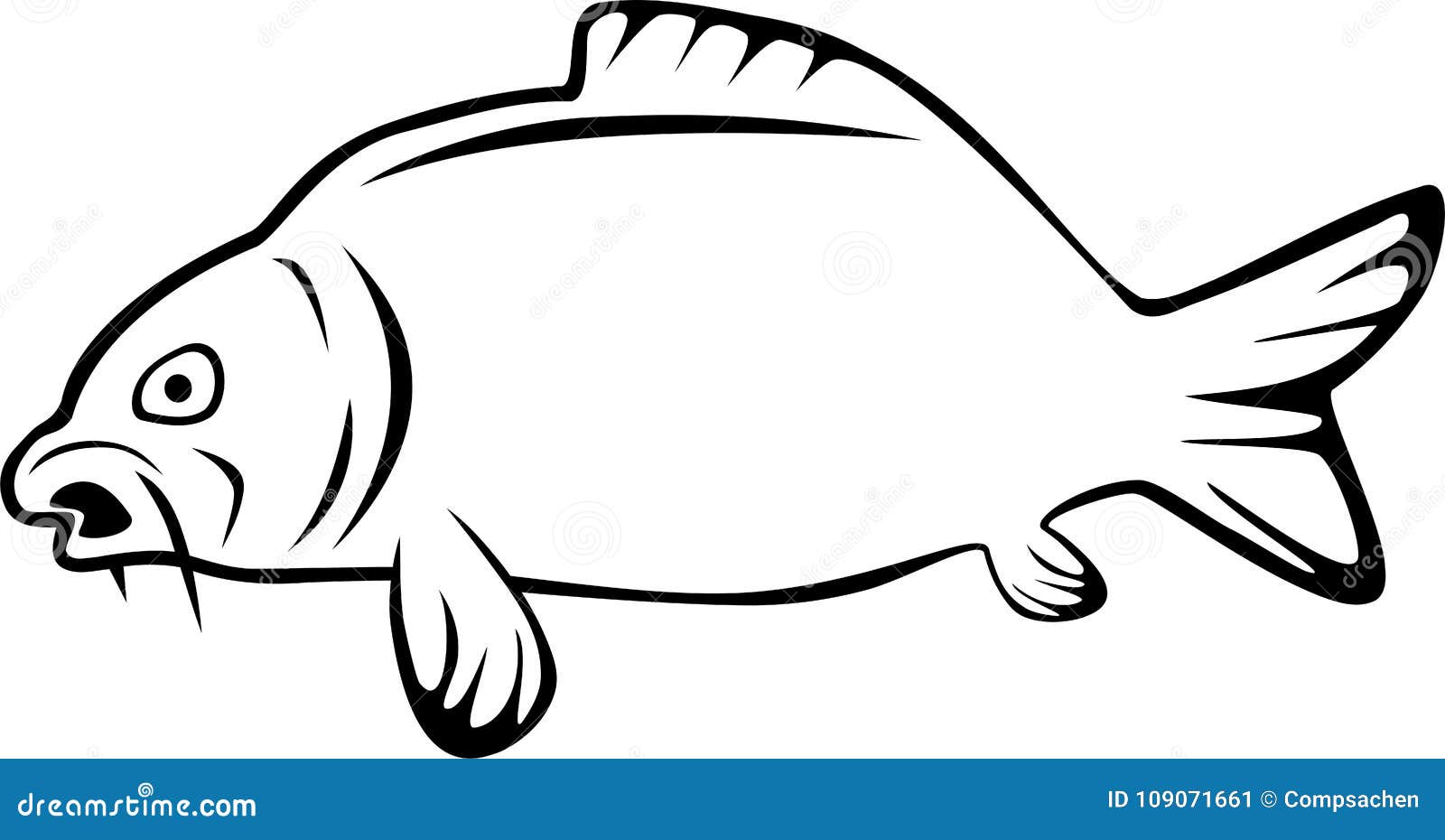 Download Carp Drawn, Fishing, Carp And Fish Logo Stock Vector ...