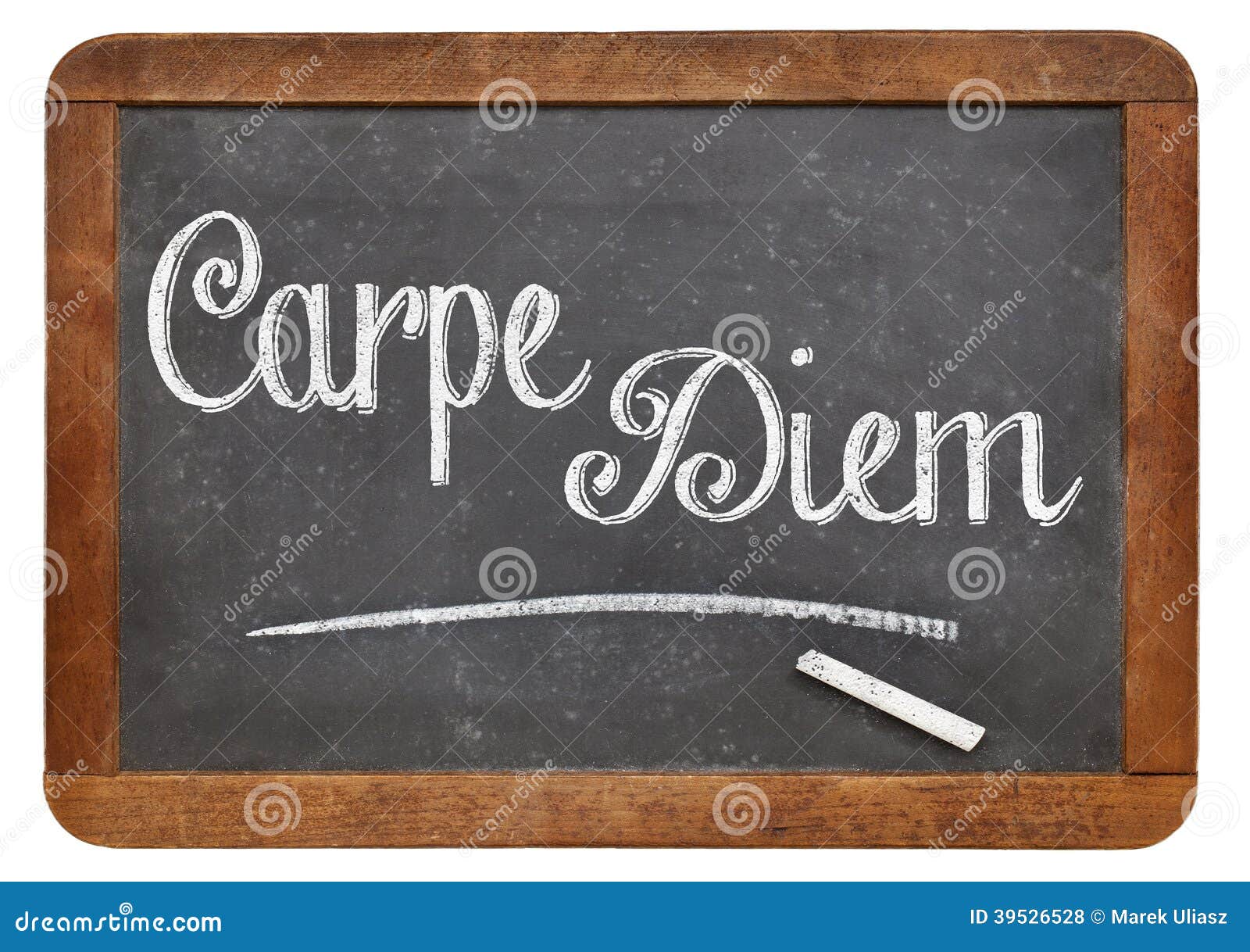 Carpe Diem on blackboard stock photo. Image of isolated ...