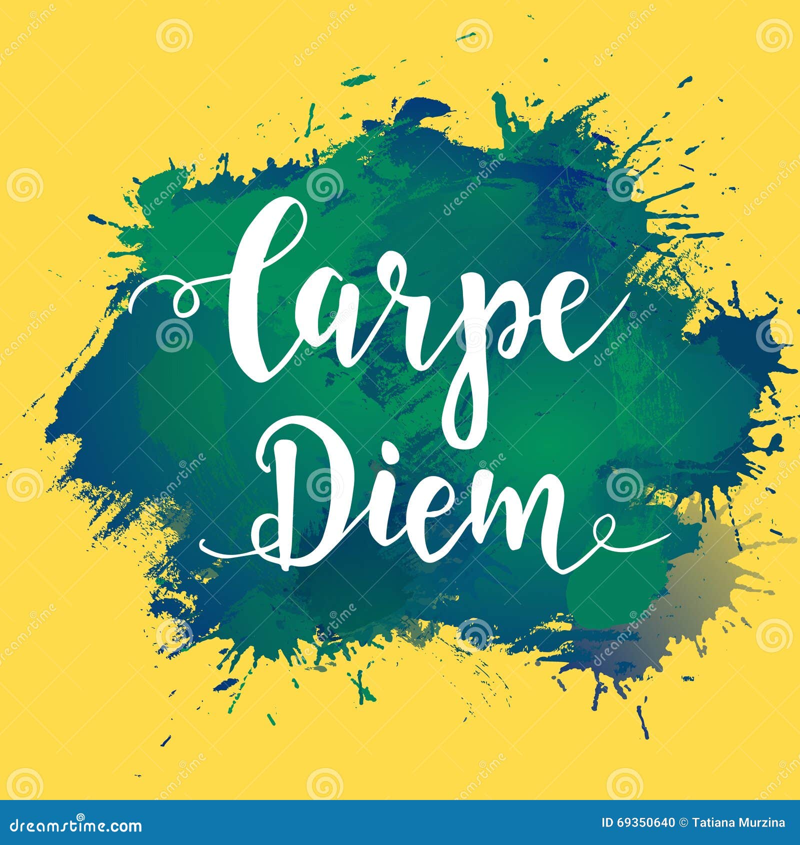 Carpe Diem - Latin Phrase Means Capture The Moment. Hand 