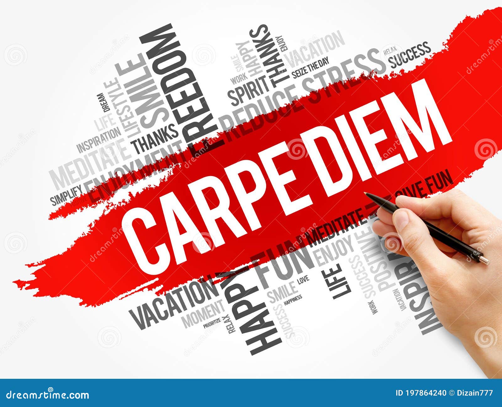 Carpe Diem Word Cloud Collage Stock Photo Image of carpe, eliminate