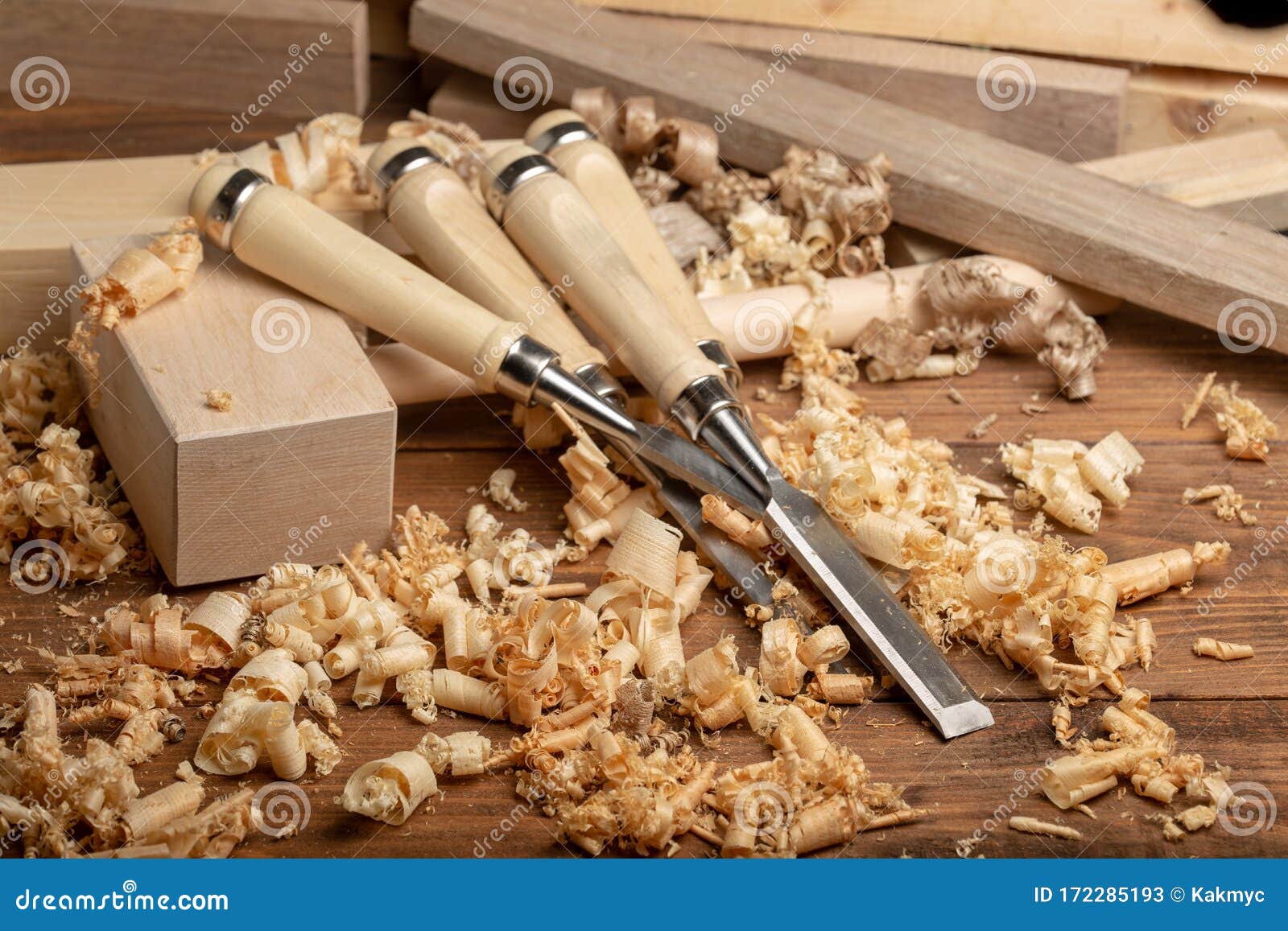 Carpenter Maker Hand Tools on the Workbench Stock Image Image