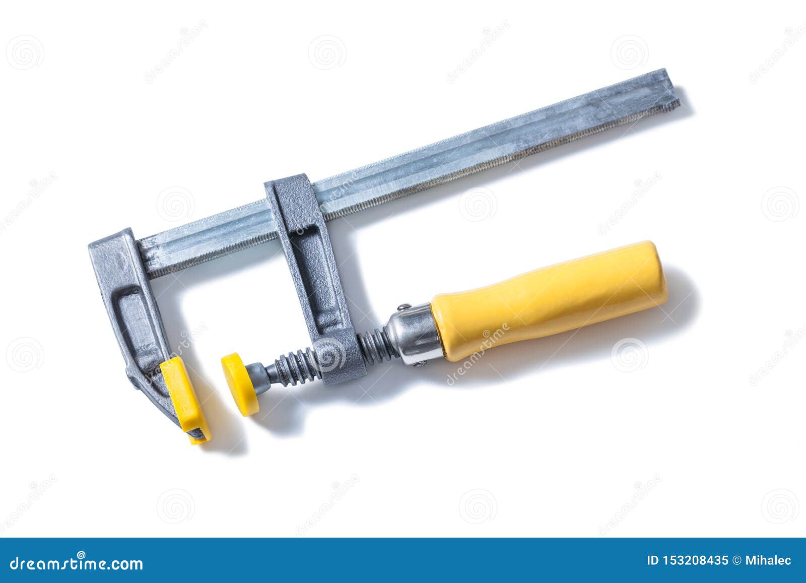 Carpenter Clamp Isolated on White Stock Image Image of industrial