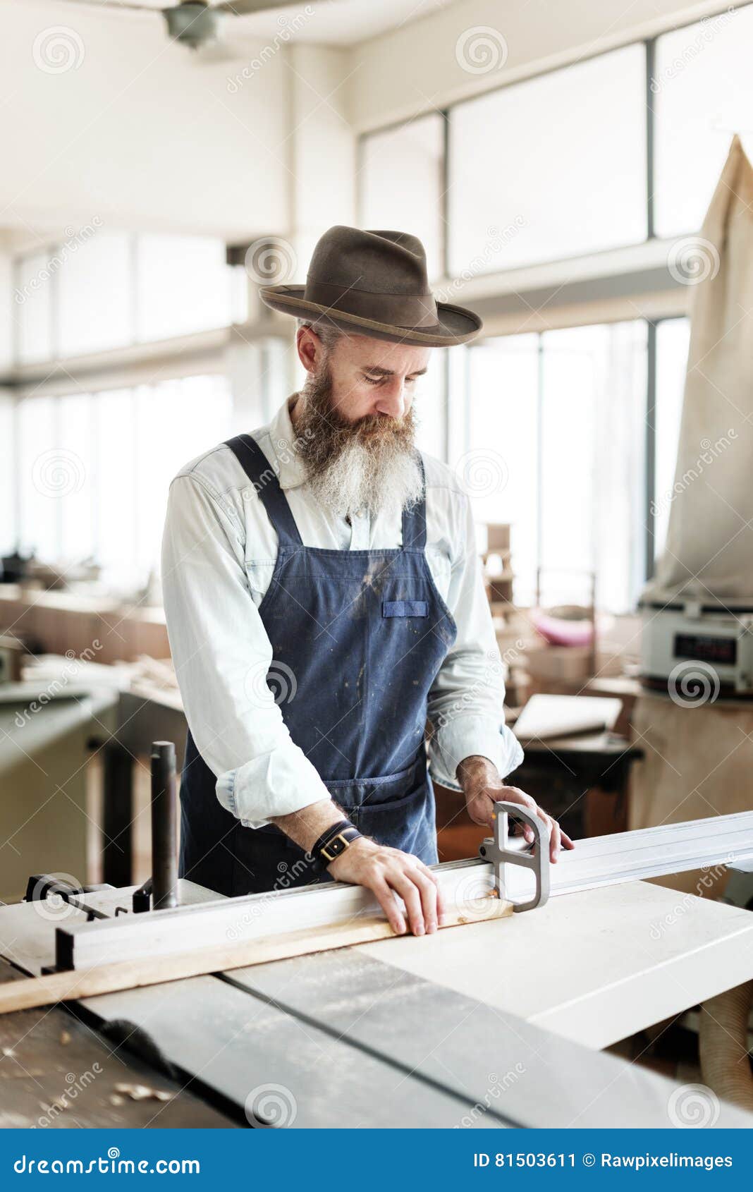 Carpenter Craftsman Handicraft Wooden Concept Stock Image