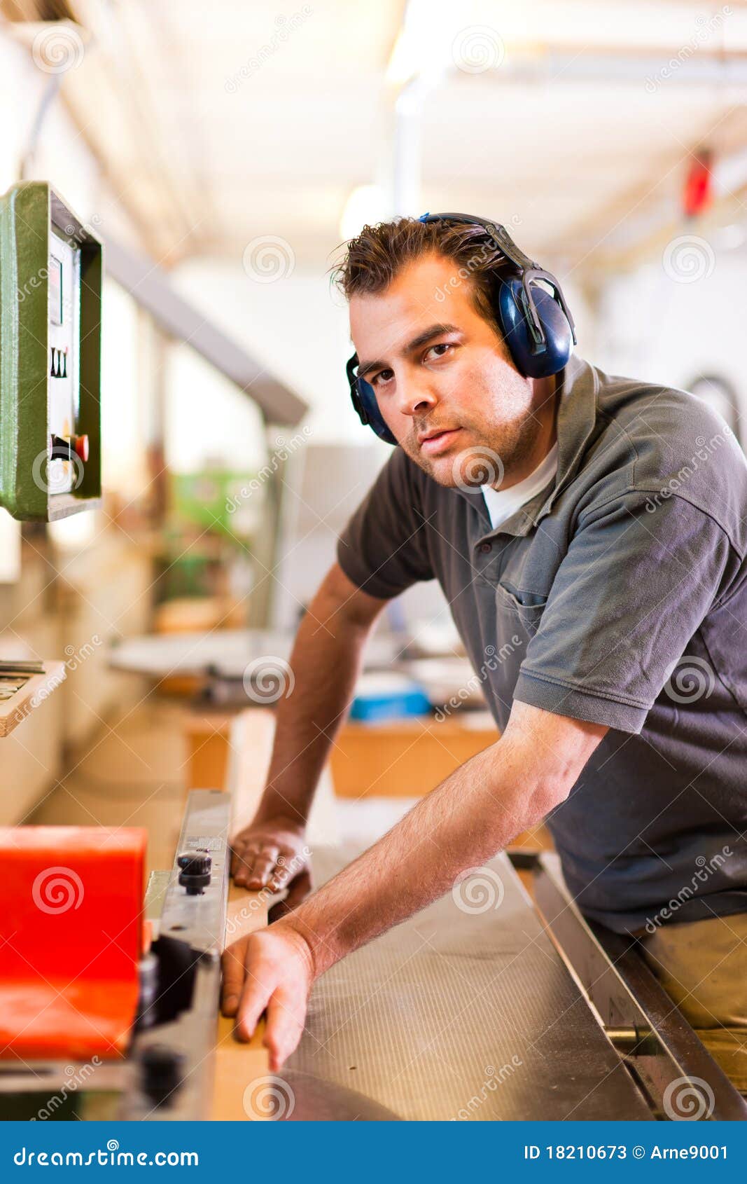 Carpenter with Electric Cutter Stock Image Image of carpentry, cutter