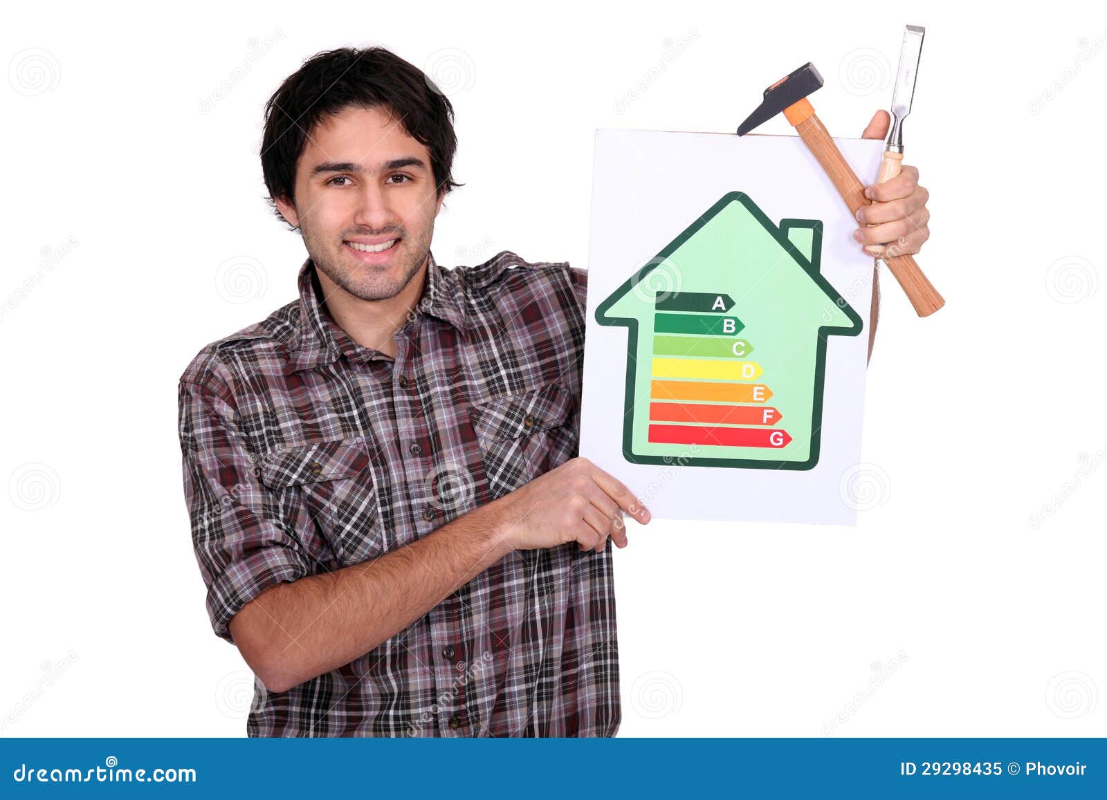 Carpenter with Engergy Information Stock Image Image of reed, hand