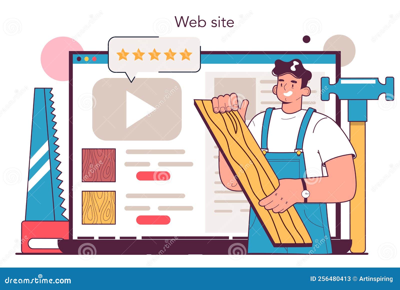 carpenter online service or platform. wooden furniture