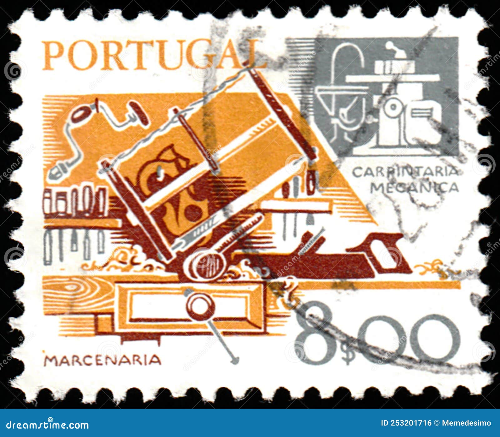 Portugal, Circa 1980 Postage Stamp from the Working Tools Series