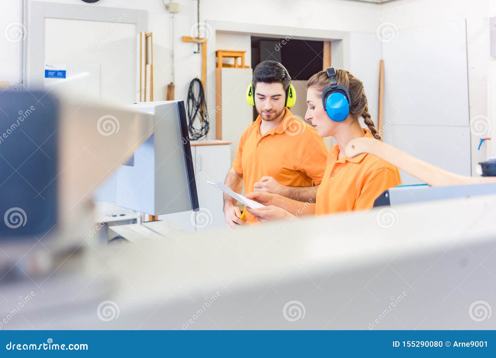Carpenter Teaching and Training His Apprentice Stock Photo Image of carpenter, caucasian