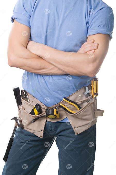 Carpenter with tools stock photo. Image of maintenance - 1812264
