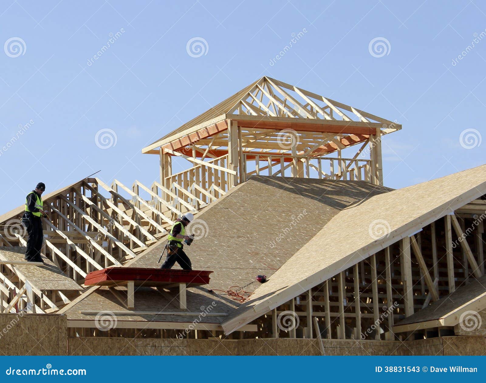 Carpenters on the roof stock image. Image of roof, boards 38831543
