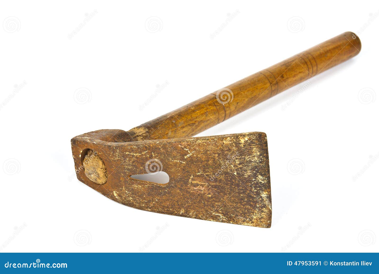 Carpentry tool adz stock image. Image of hand, equipment - 47953591