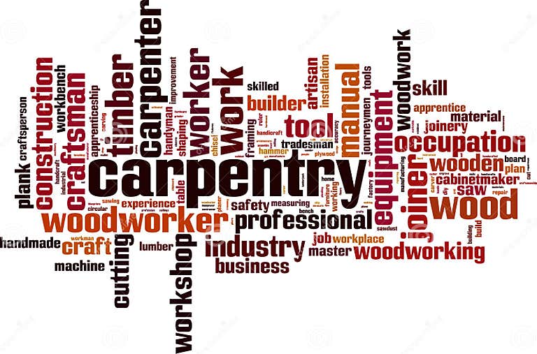 Carpentry word cloud stock vector. Illustration of craft 161972364