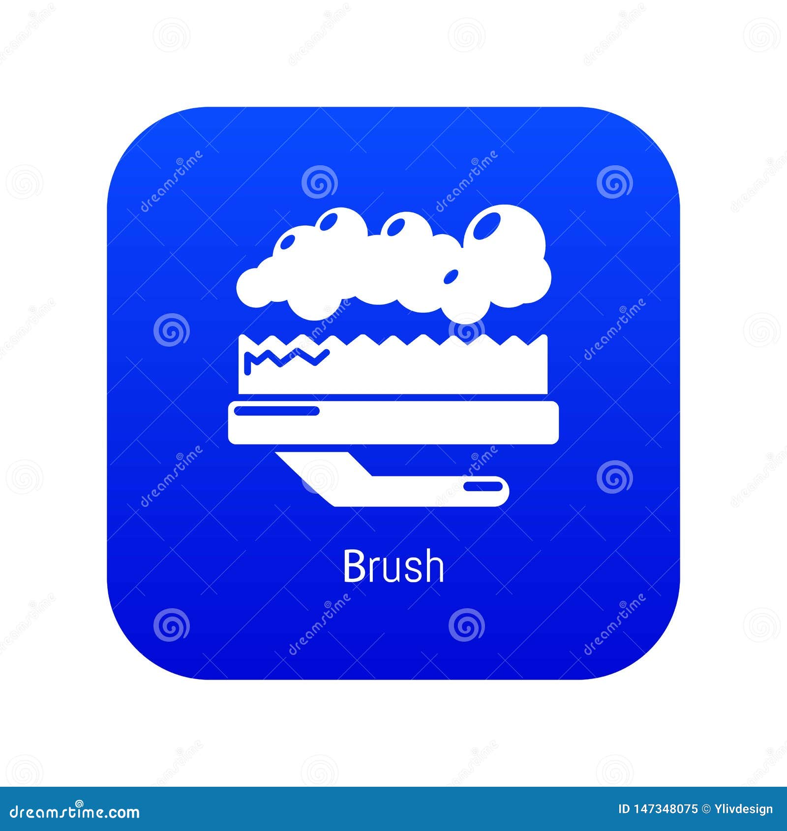 Carpet Brush Icon Blue Vector Stock Vector Illustration of apparel