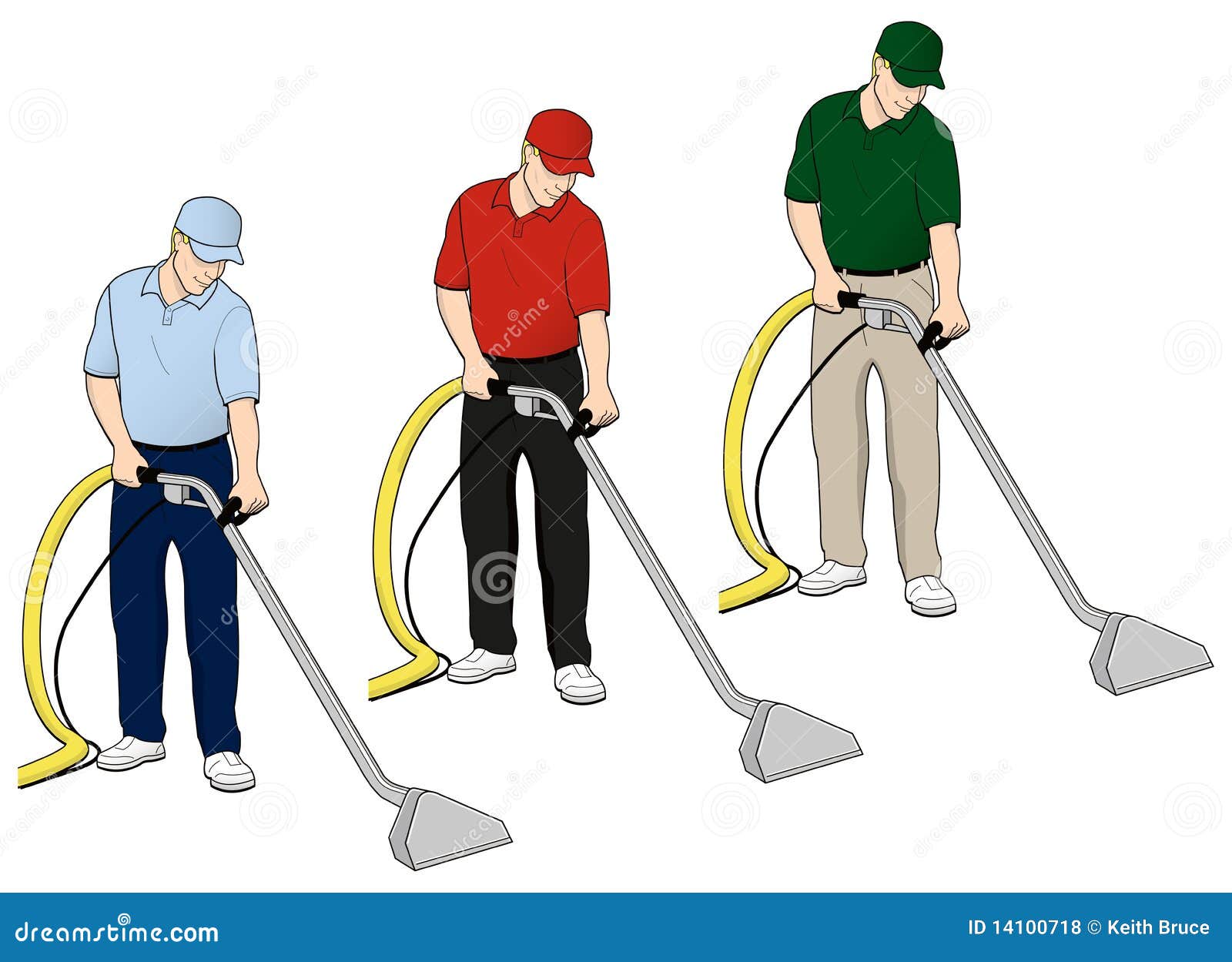 carpet cleaning tech clip art set 6