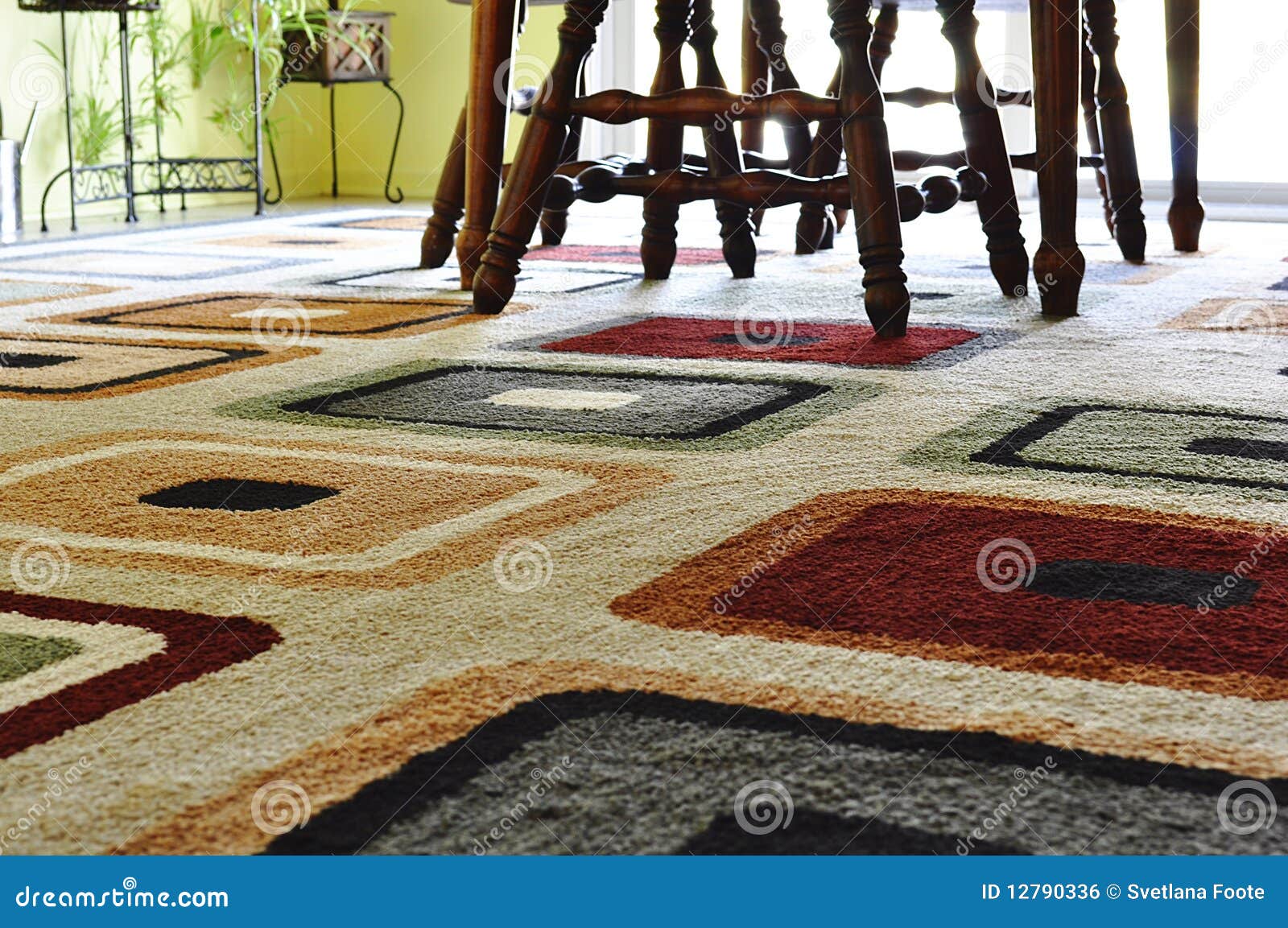 Carpet in dining room stock photo. Image of dining, furniture - 12790336