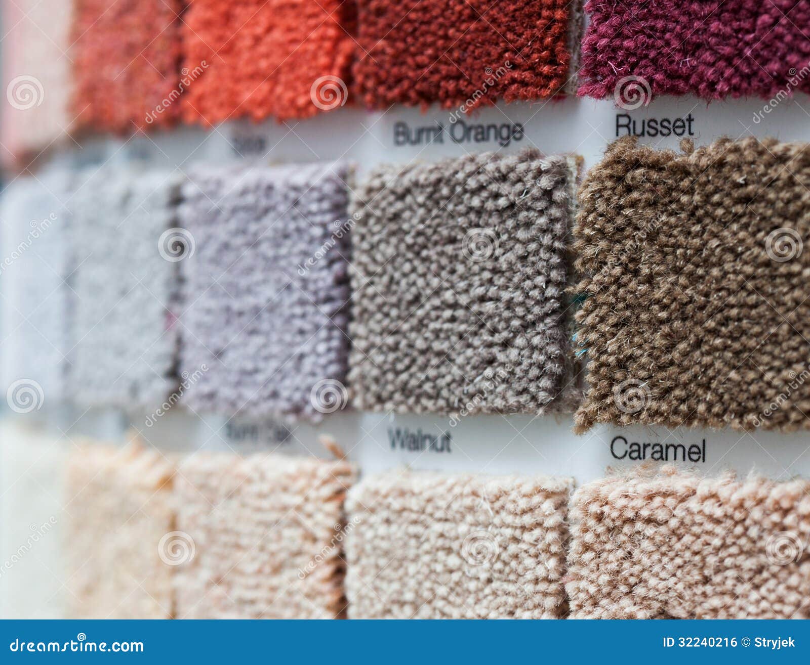 Carpet Display in a Retail Shop Stock Photo Image of fibres, samples 32240216