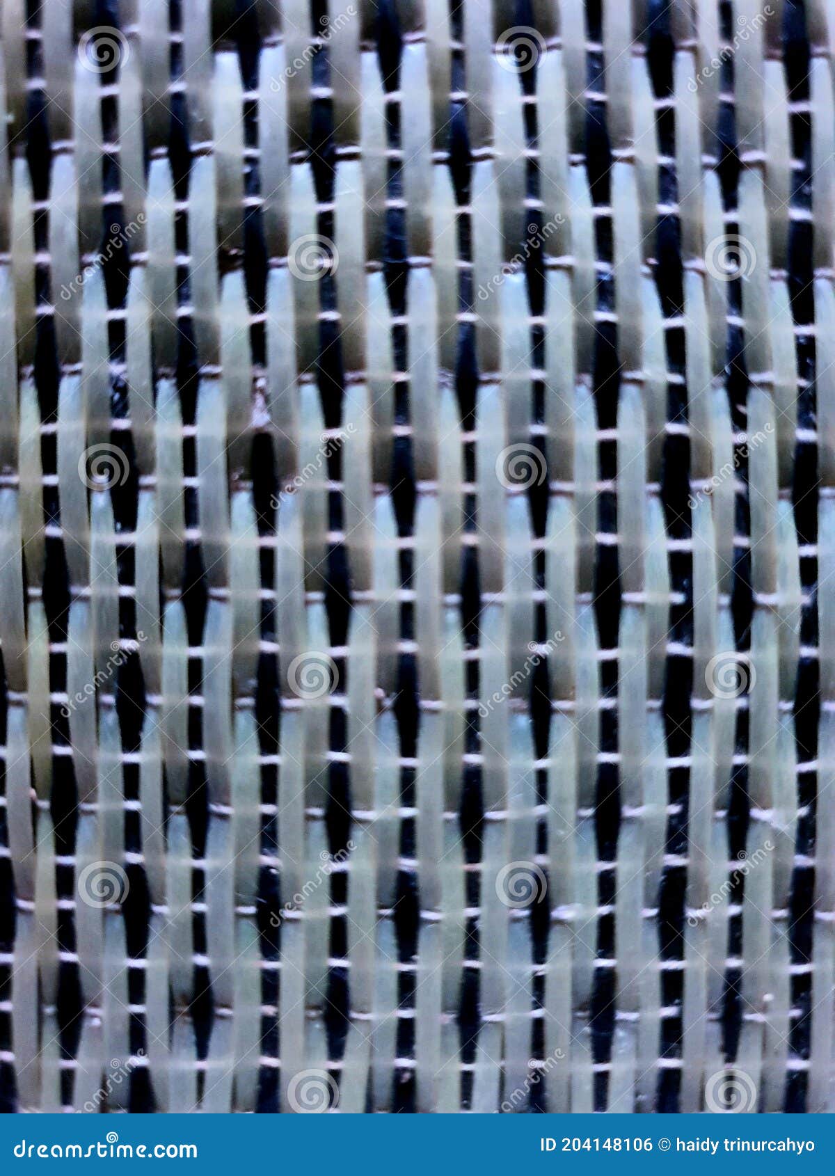 Carpet Made of Woven Plastic and Form a Beautiful Pattern Stock Photo