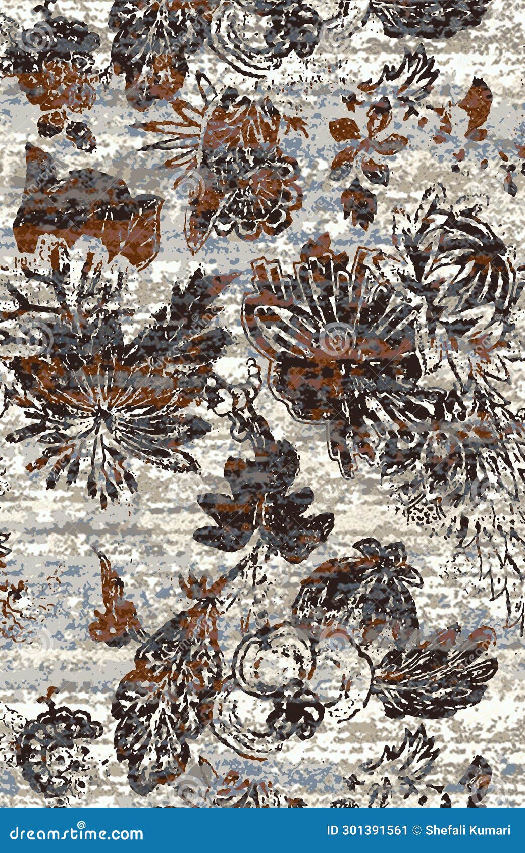 Carpet and Rugs Textile Design with Grunge and Distressed Texture