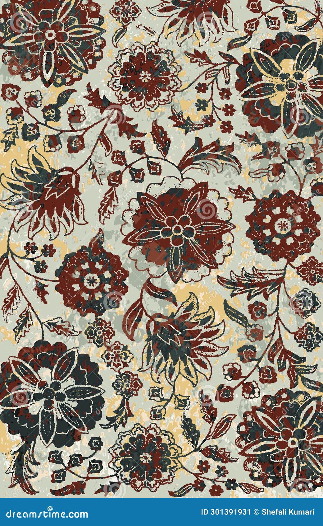 Carpet and Rugs Textile Design with Grunge and Distressed Texture