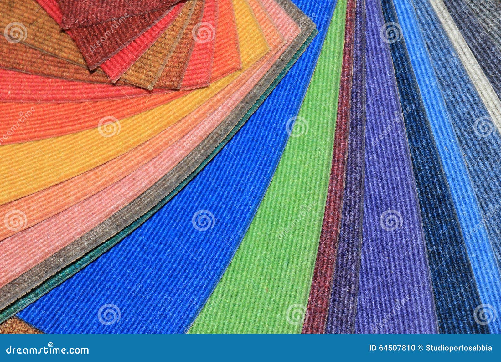 Carpet swatches in a shop stock photo. Image of interior 64507810