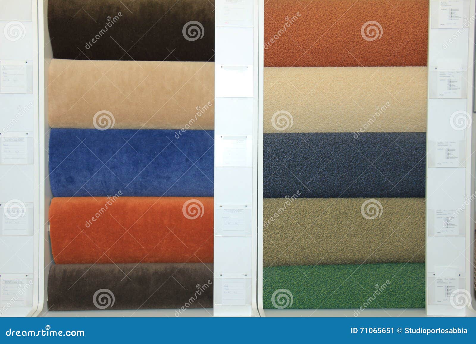 Carpet swatches in a shop stock image. Image of decorating 71065651