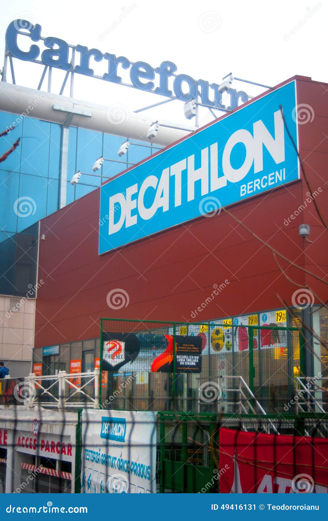 Carrefour and Decathlon editorial photo 