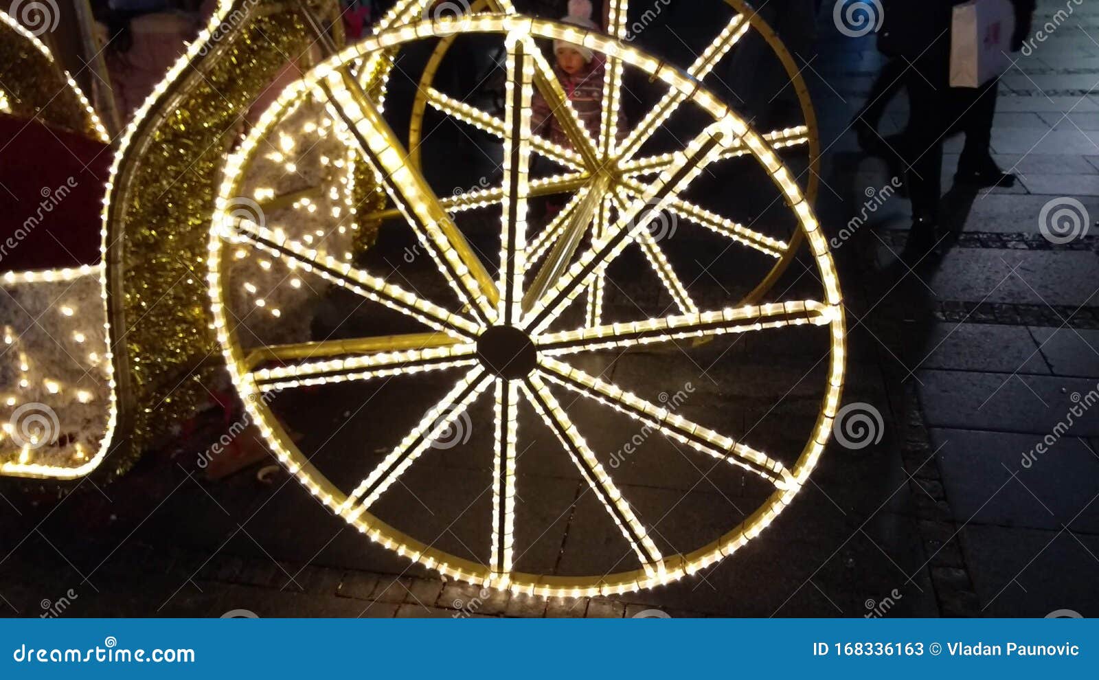 Carriage Wheels with Lights Stock Image Image of transportation