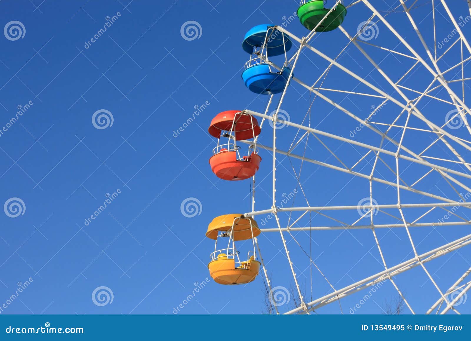 Carriages of Ferris Wheel Horizontal Stock Image Image of clear