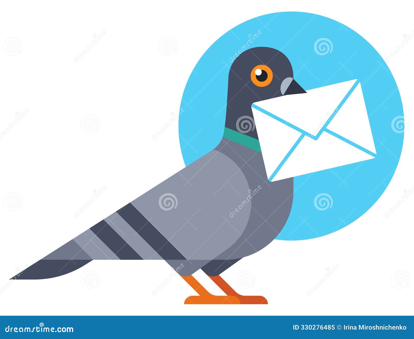 carrier pigeon with letter 