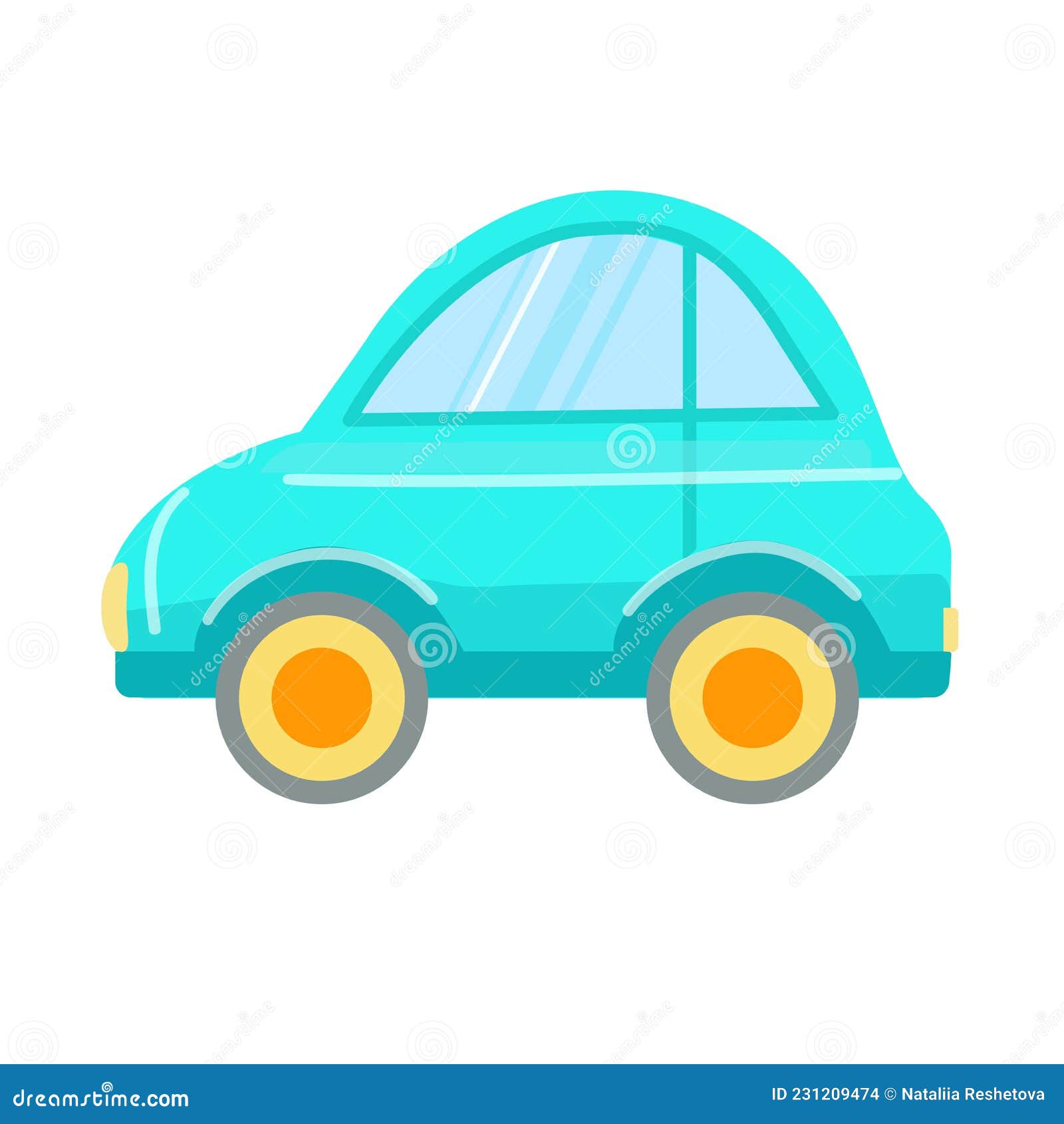 Carro De Brinquedo. Brinquedo Infantil. Estilo De Desenho Animado. Isolado  Sobre Fundo Branco. Jogo Interativo. Ilustração do Vetor - Ilustração de  roda, automotriz: 231209474