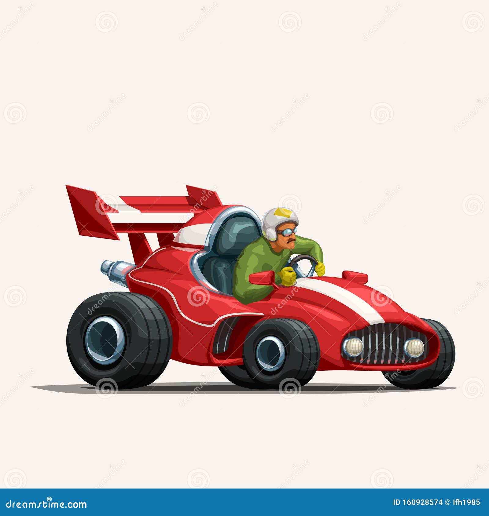 ilustração colorida de clipart de desenho de carro de corrida