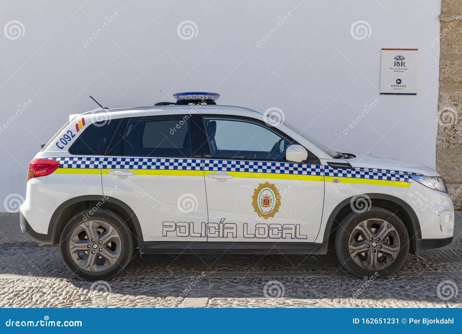 Con fecha de Adelante Asco Carro Patrullero Policial Ronda España Foto editorial - Imagen de coche,  asiento: 162651231