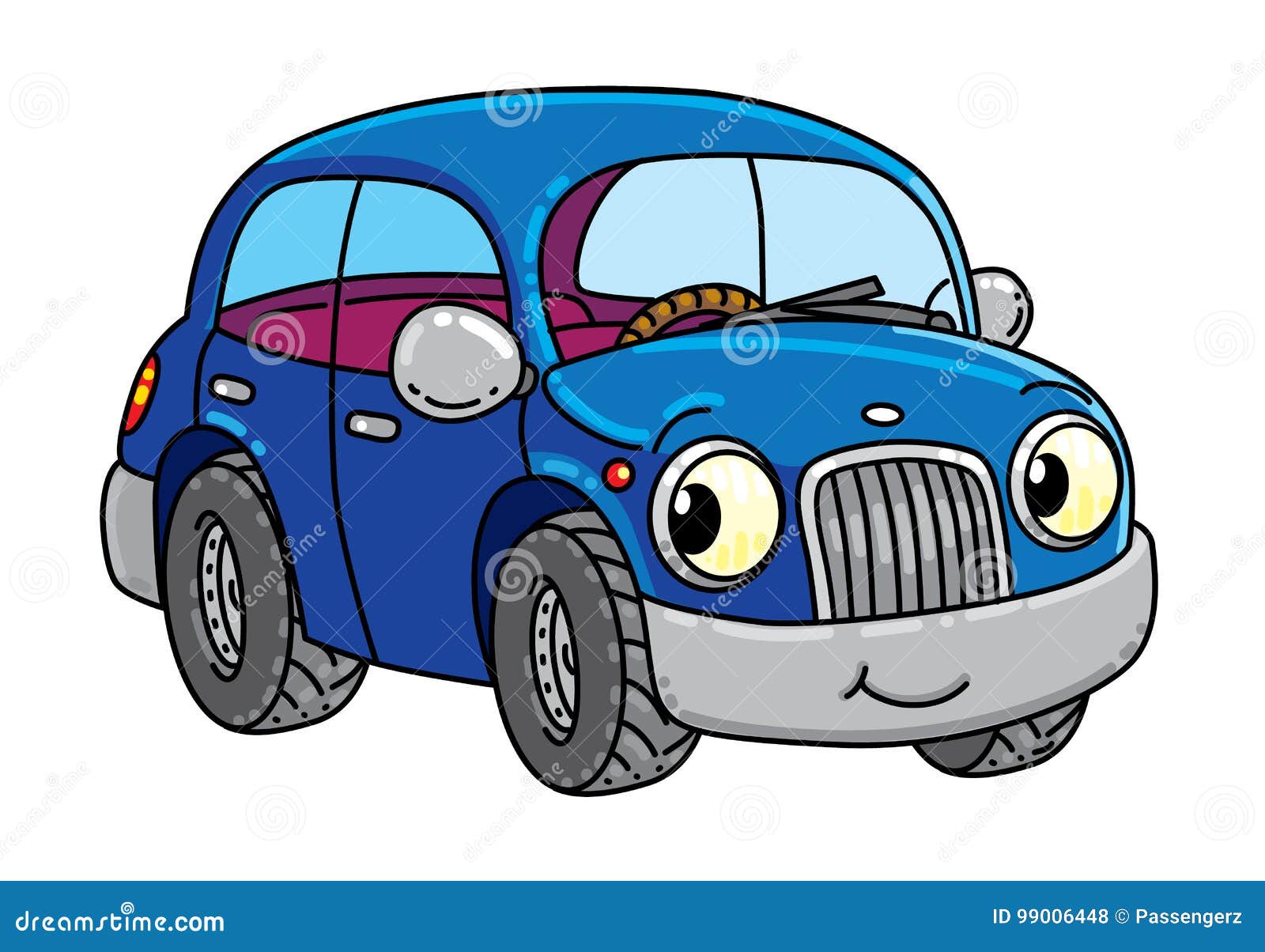 Corrida Infantil Com Carro Engraçado Ilustração do Vetor